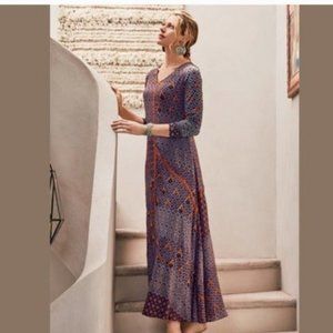 SOFT SURROUNDINGS mercado maxi long sleeve dress size PXS